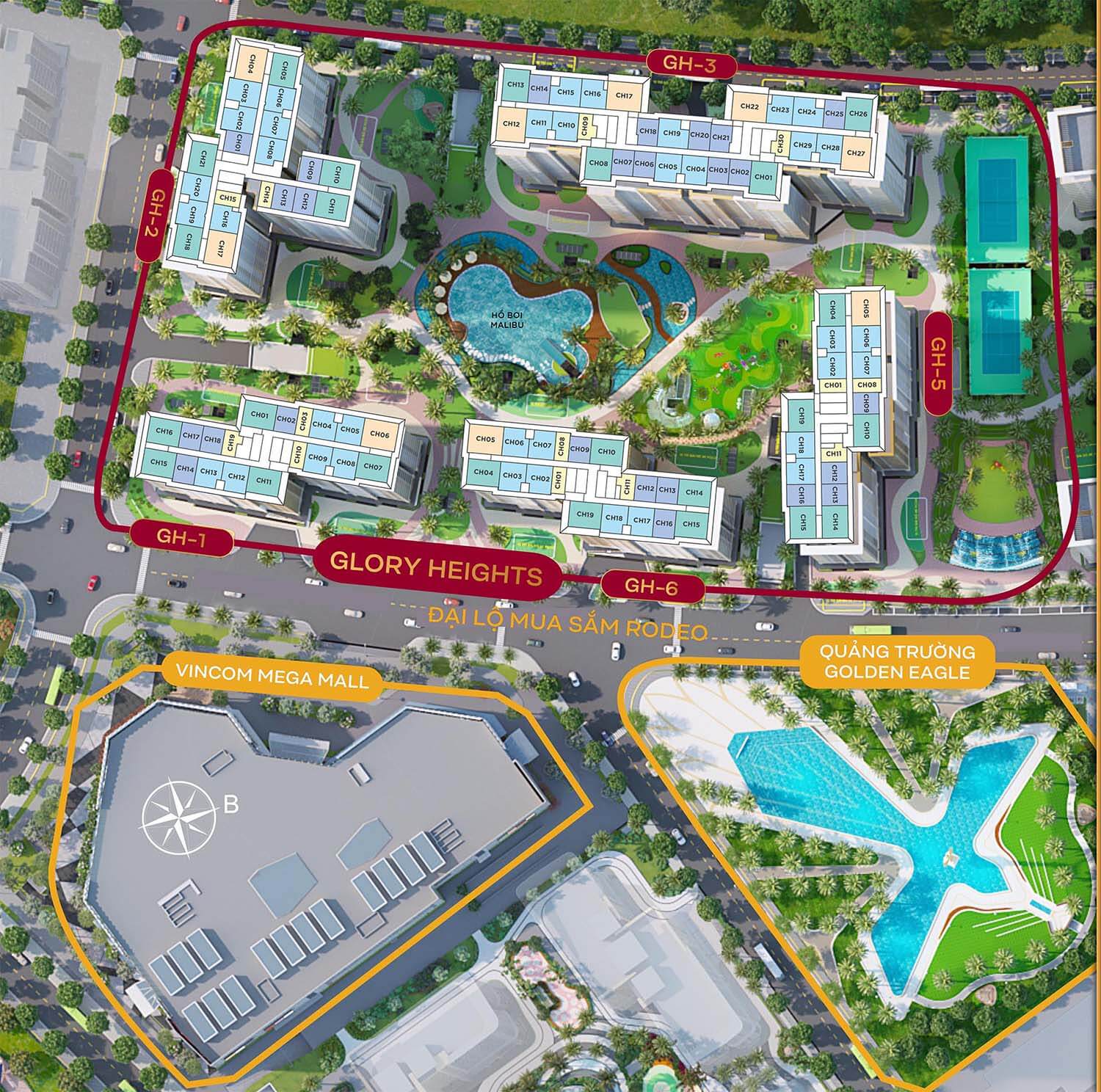 Mặt bằng Vinhomes Grand Park Glory Heights