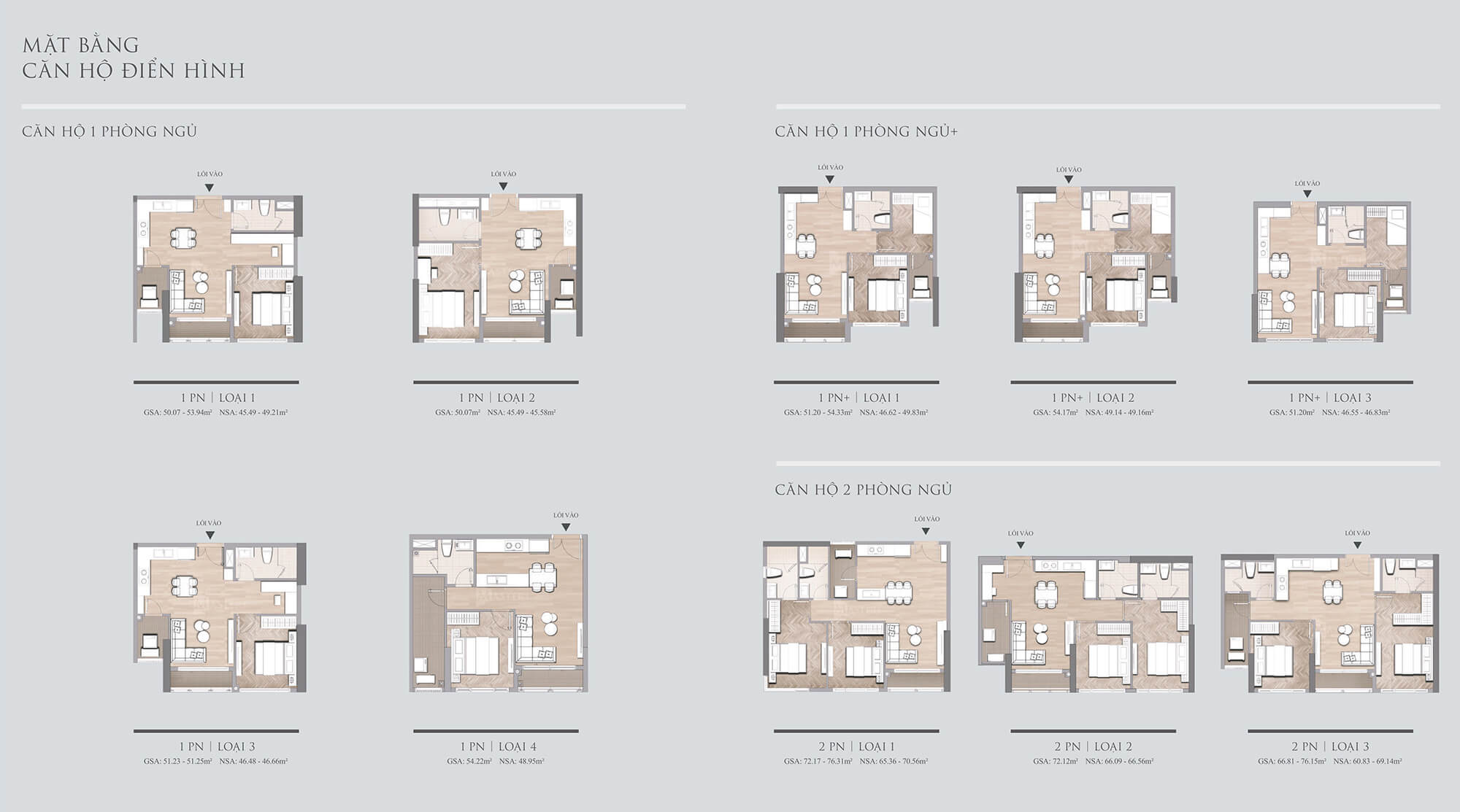 Mặt bằng căn hộ Masteri Centre Point 1,2 phòng ngủ