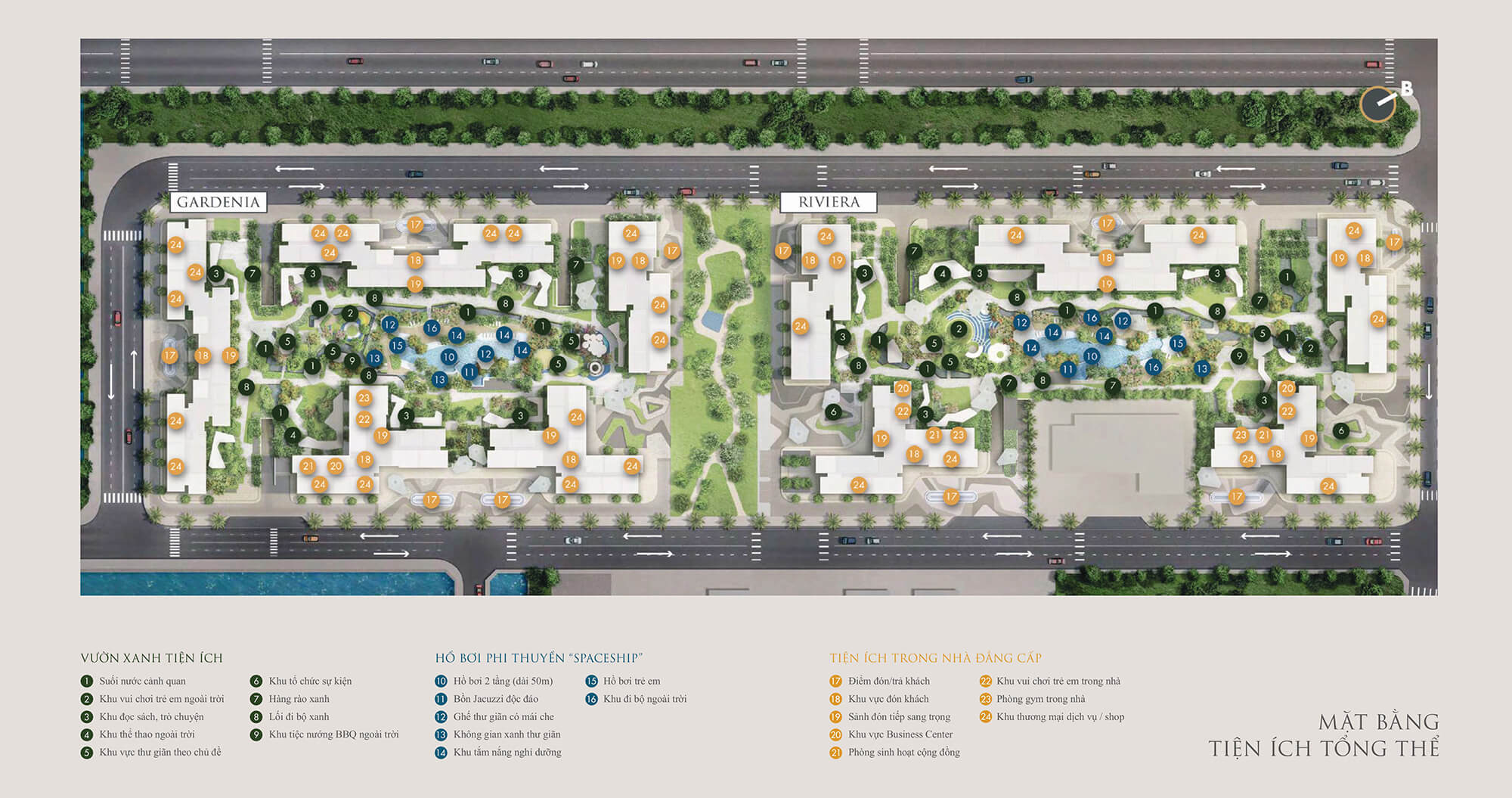 Mặt bằng tiện ích Masteri Centre Point